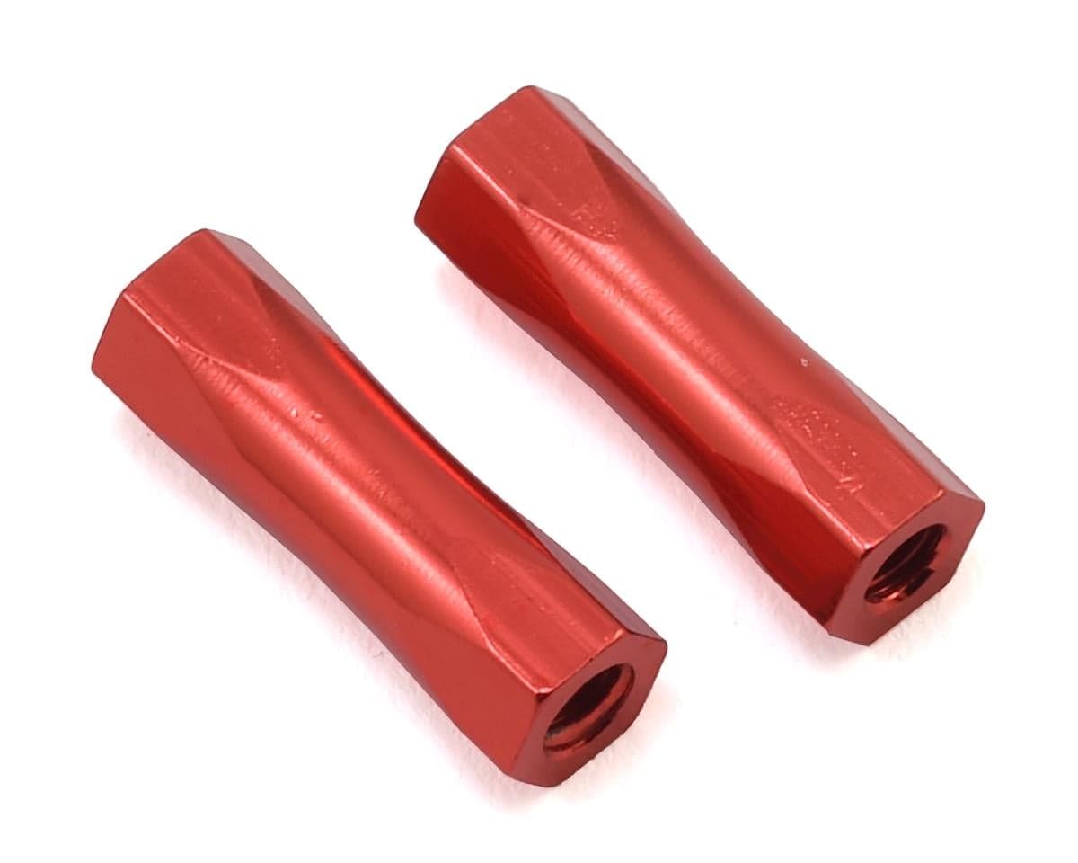 CRC Servo Plate Hex Standoffs (2) (Red)