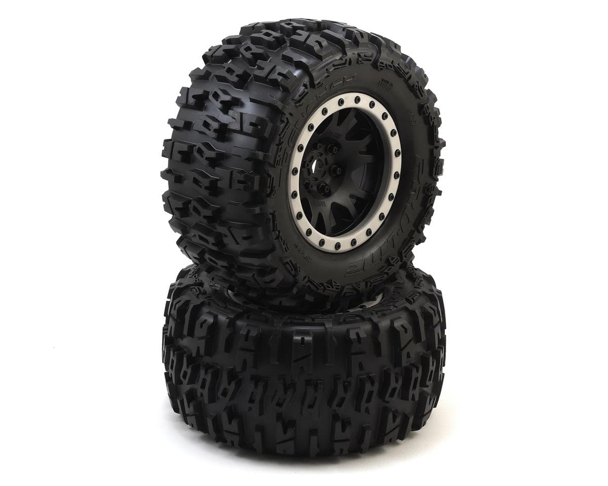 Pro-Line Trencher Pro-Loc Pre-Mounted All Terrain Tires (MX43) w/Impulse Pro-Loc Wheels (Black) (2)