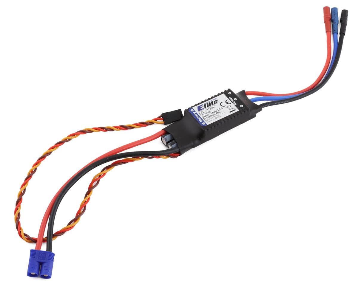 E-flite 50-Amp Switch-Mode BEC Brushless ESC: EC3