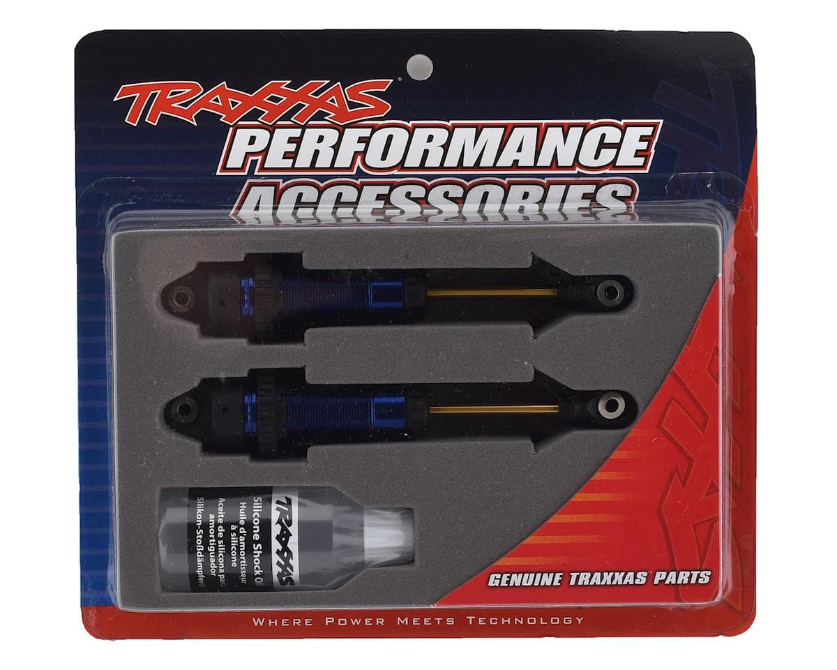 Traxxas GTR XX-Long Shocks w/Ti-Nitride Shafts (Blue) (2)