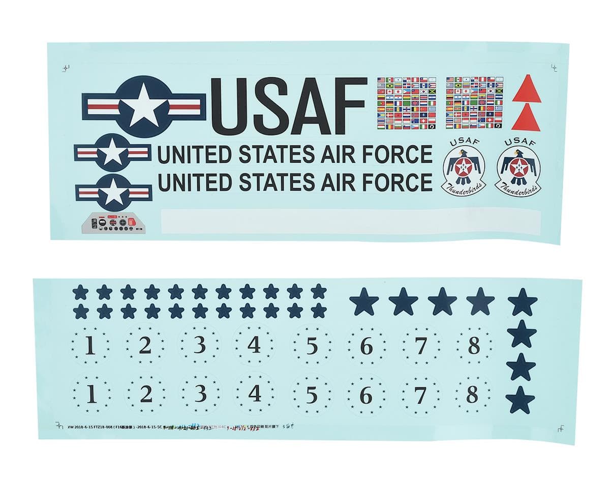 E-flite F-16 Thunderbird Decal Set