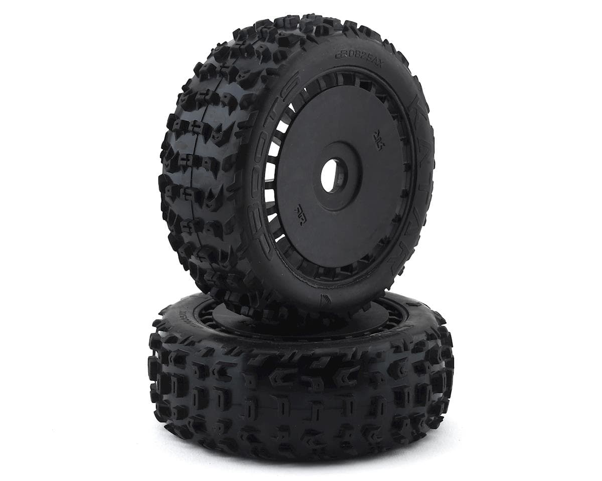Arrma Pre-Mounted dBoots Katar B 6S Tire/Wheel Set (Black) (2)