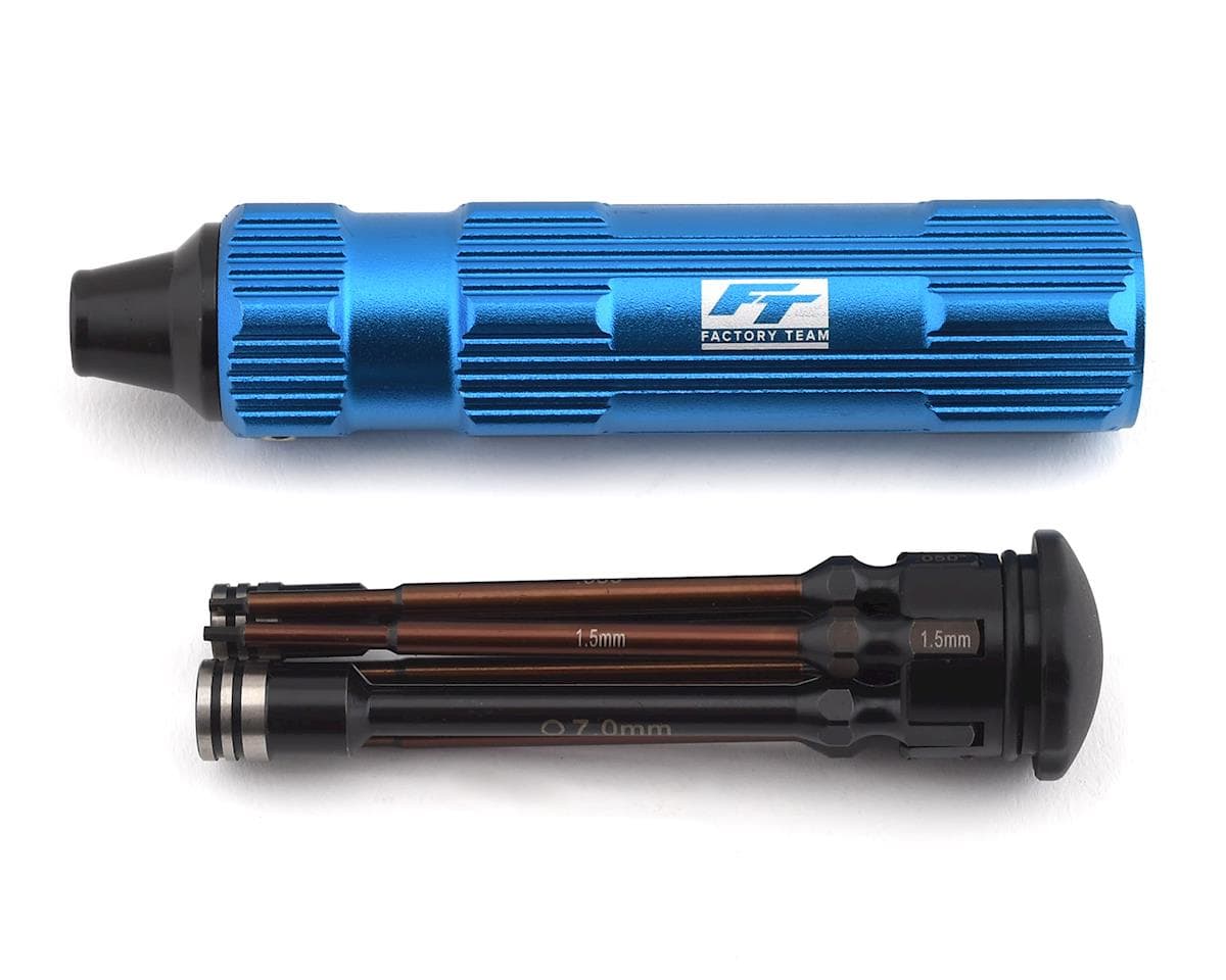 Team Associated 7-Piece Metric & SAE Factory Team Hex & Nut Driver Tool Set w/Carrying Handle (1/4” Drive)