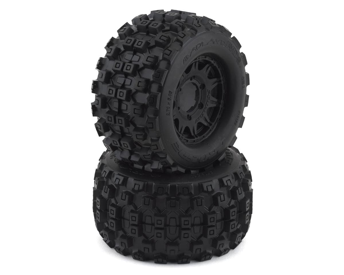 Pro-Line Badlands MX28 2.8" Pre-Mounted Tires w/Raid 6x30 Wheels (2) (M2) (Black) w/Removable Hex
